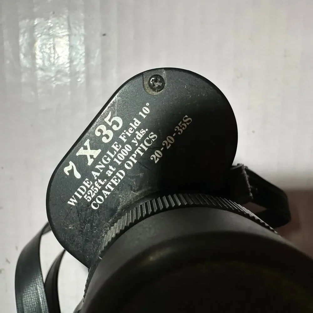 Focal 7x35 Binoculars Coated Optics 525' 1000Y Case Manual Lens Cloth Vintage
